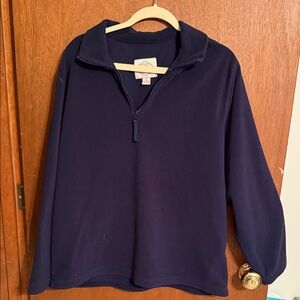 St. John's Bay Men's Dark Blue Zip-Up Sweater